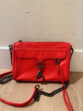 Rebecca Minkoff Red Leather Mini MAC Crossbody